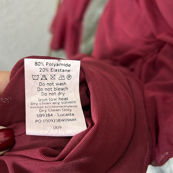 HOUSE OF CB 'Lucasta' Mulberry Gathered Mini Dress NWOT - Picture 11 of 11